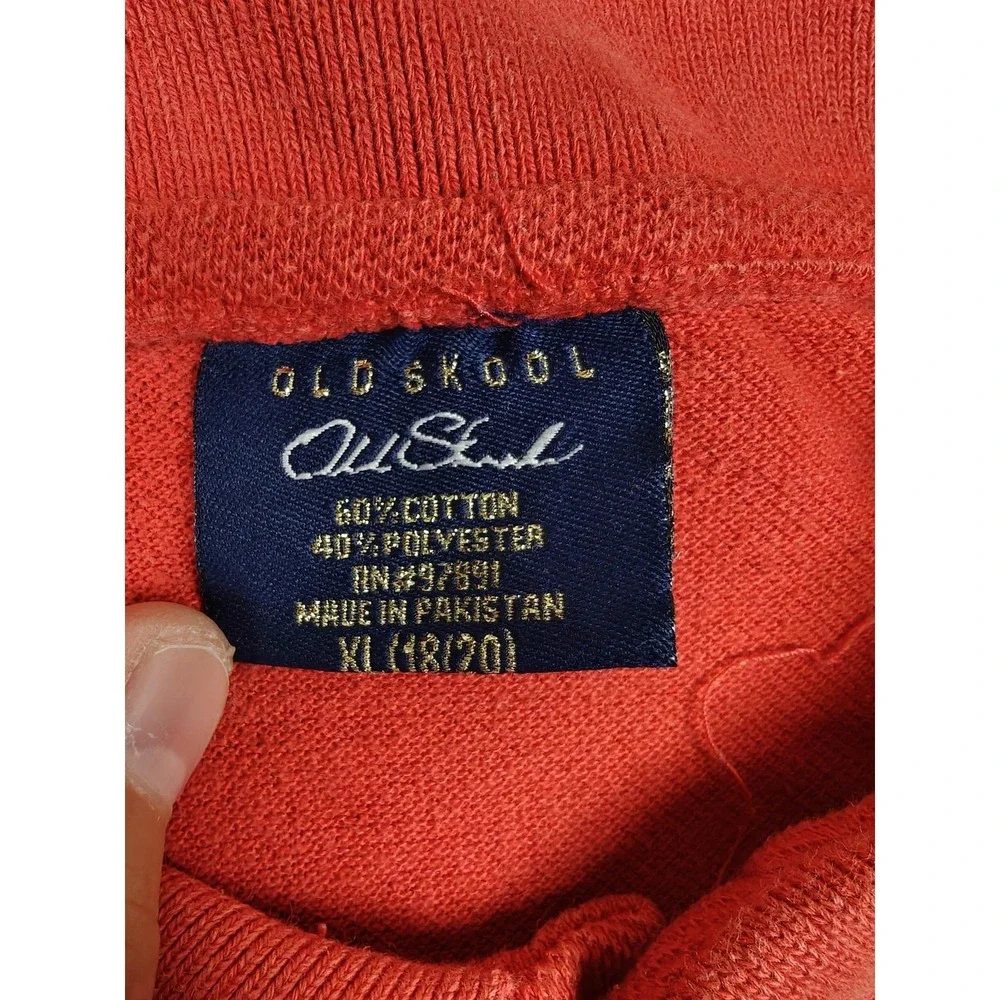 Vintage Old Skool Polo Shirt Boys XL Red Urban Royale‎ 96 Crest Embroidered Logo